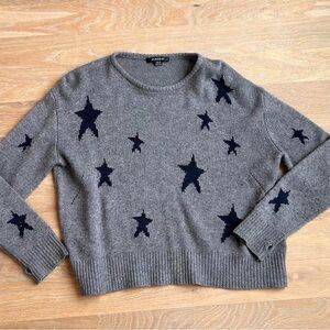 Acrobat Gray and Black Star Pattern Sweater
